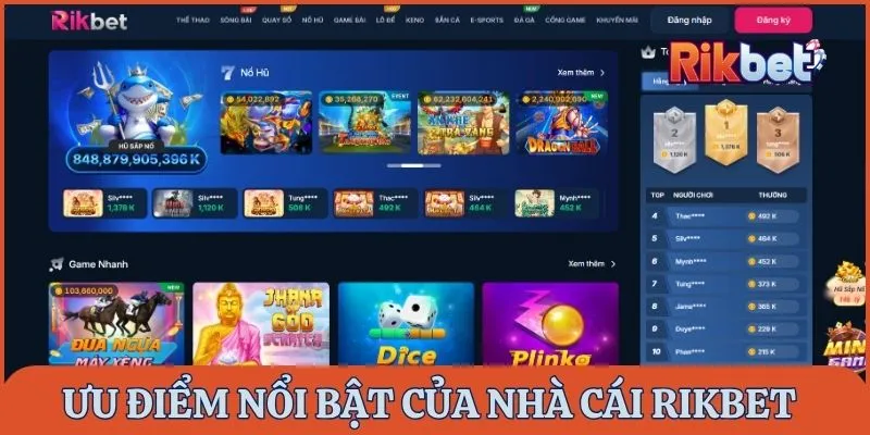 Thế mạnh nổi bật tạo nên trải nghiệm hoàn hảo tại Rikbet