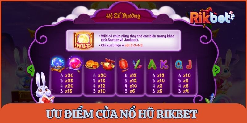 Ưu điểm thu hút người chơi của nổ hũ Rikbet